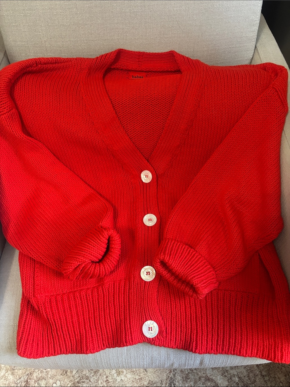 Babaa Cardigan No 16 in summer flame